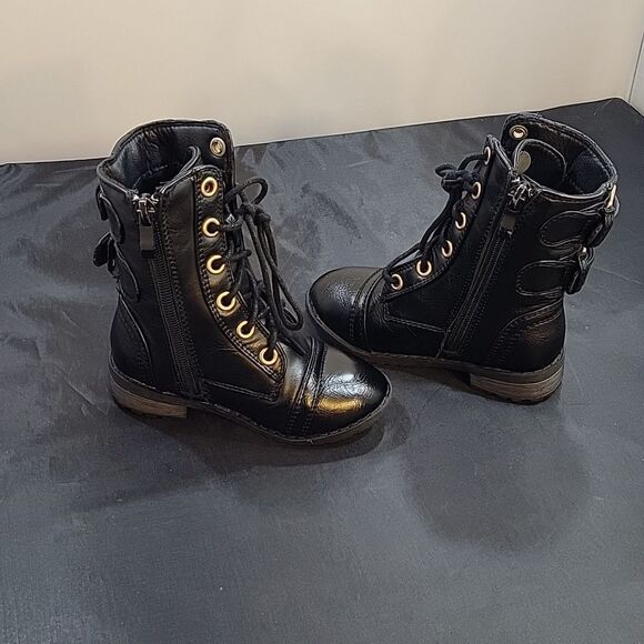 FOREVER LINK MILITARY LACE UP COMBAT BOOT-W-LUG  MATERIAL METAL HARDWARE TODDELE - Picture 10 of 16